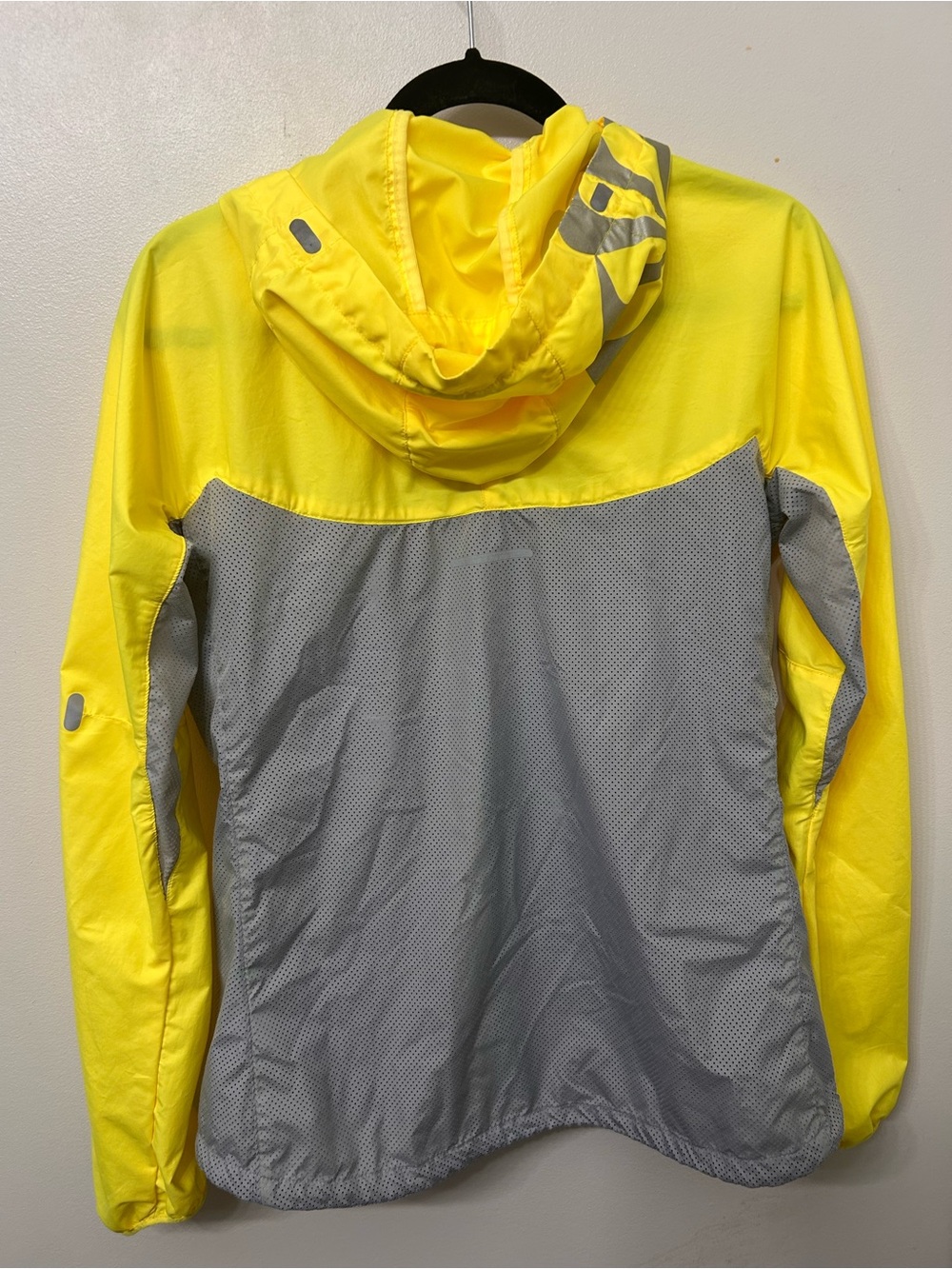 Nike Yellow and Gray Hooded running Jacket